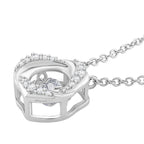 RADIANTA GRA zertifiziert Moissanit (D-VVS) Halskette ca. 45 cm 925 Silber rhodiniert ca. 0.51 ct