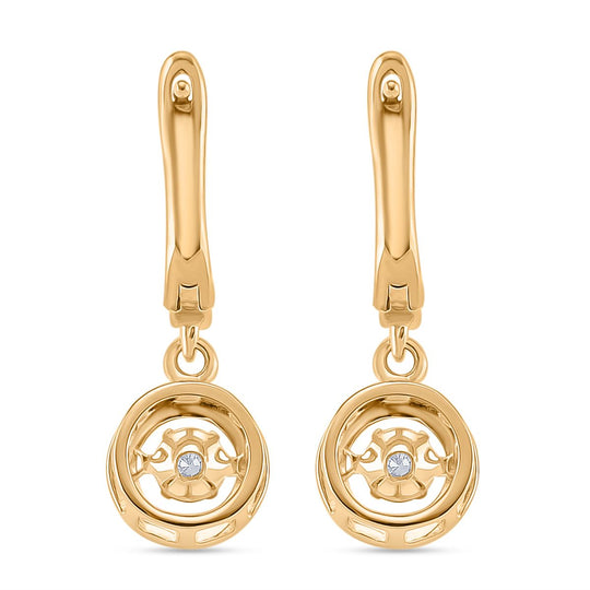 RADIANTA GRA zertifiziert Moissanit (D-VVS) Ohrringe 925 Silber vergoldet ca. 0.48 ct
