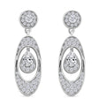 RADIANTA GRA zertifiziert Moissanit (D-VVS) Ohrringe 925 Silber rhodiniert ca. 1.01 ct