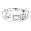 RADIANTA GRA zertifiziert Moissanit (D-VVS) Ring 925 Silber rhodiniert (Größe 16.00) ca. 0.24 ct