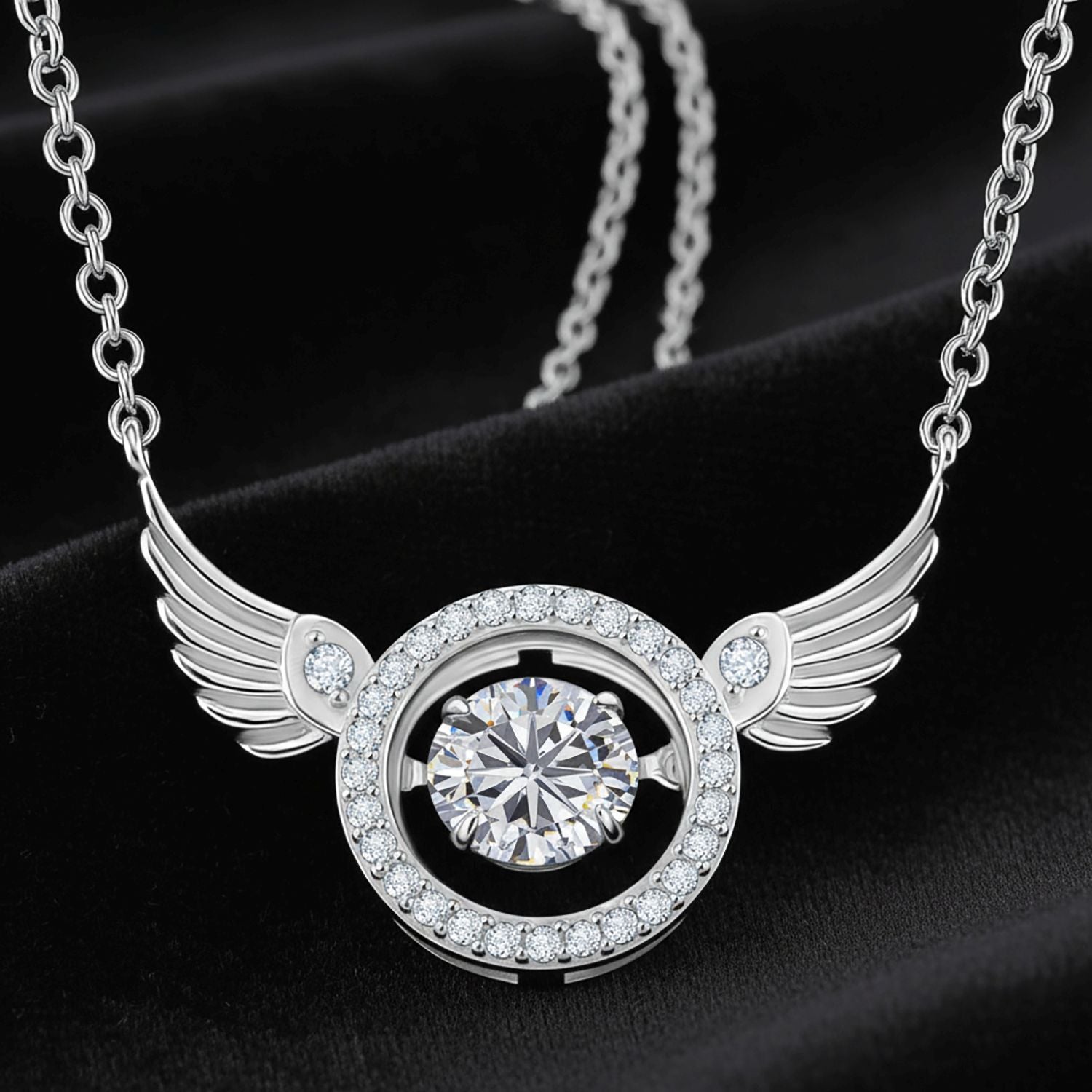 RADIANTA GRA zertifiziert Moissanit (D-VVS) Halskette ca. 45 cm 925 Silber rhodiniert ca. 1.09 ct