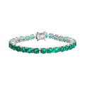 D'Joy Smaragd Triplett Quarz 19cm Armband - 32,46 ct.