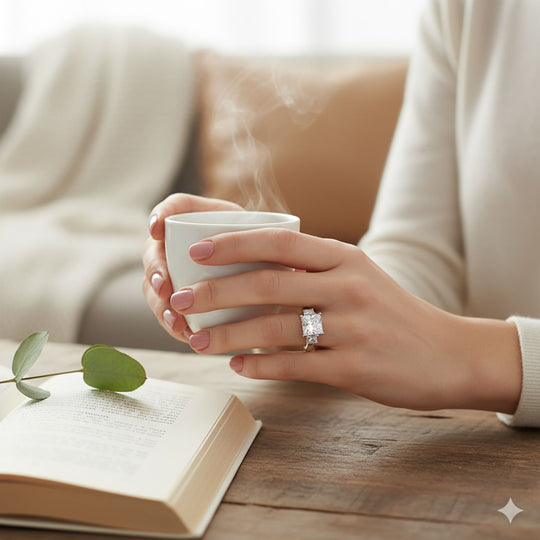 Lustro Stella Weißer Zirkonia Ring 925 Silber rhodiniert, (Größe 18.00)