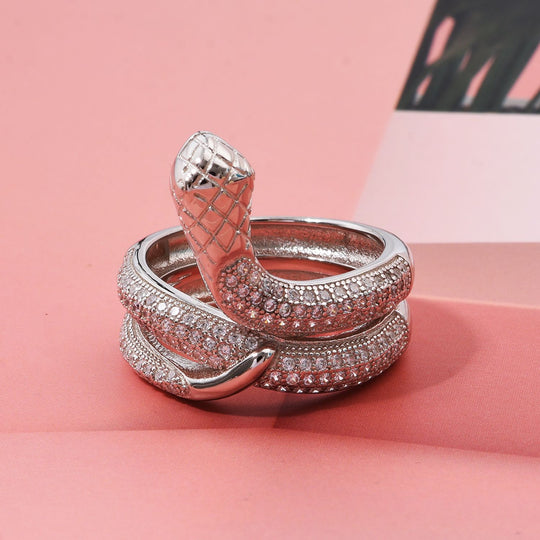 LUSTRO STELLA - Weißer Zirkonia Ring 925 Silber rhodiniert (Größe 18.00)