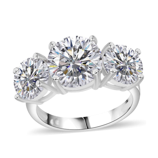 Lustro Stella Weißer Zirkonia Ring 925 Silber rhodiniert (Größe 17.00)