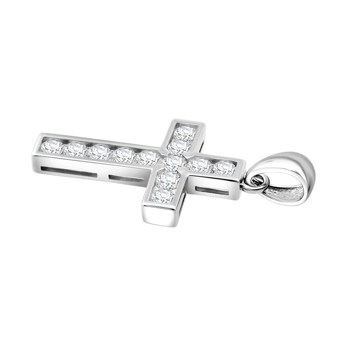 Lustro Stella Weißer Zirkonia Anhänger 925 Silber rhodiniert