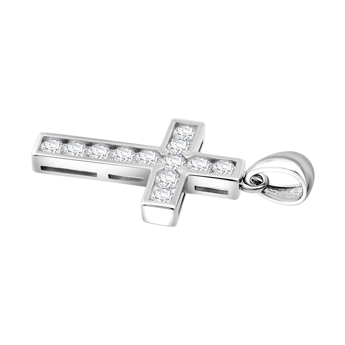Lustro Stella Weißer Zirkonia Anhänger 925 Silber rhodiniert
