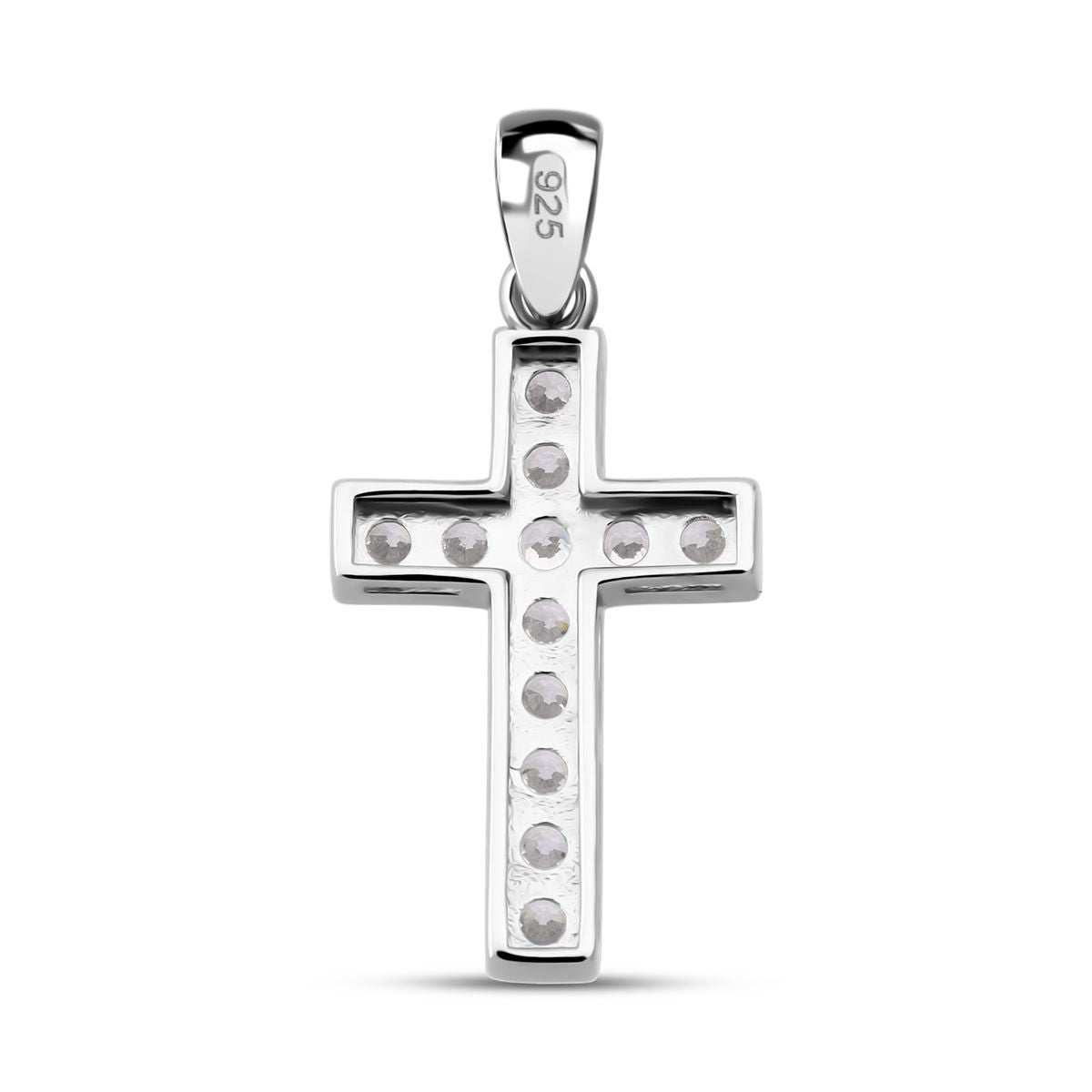 Lustro Stella Weißer Zirkonia Anhänger 925 Silber rhodiniert