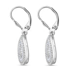 Lustro Stella Weißer Zirkonia Ohrringe 925 Silber rhodiniert