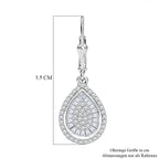 Lustro Stella Weißer Zirkonia Ohrringe 925 Silber rhodiniert