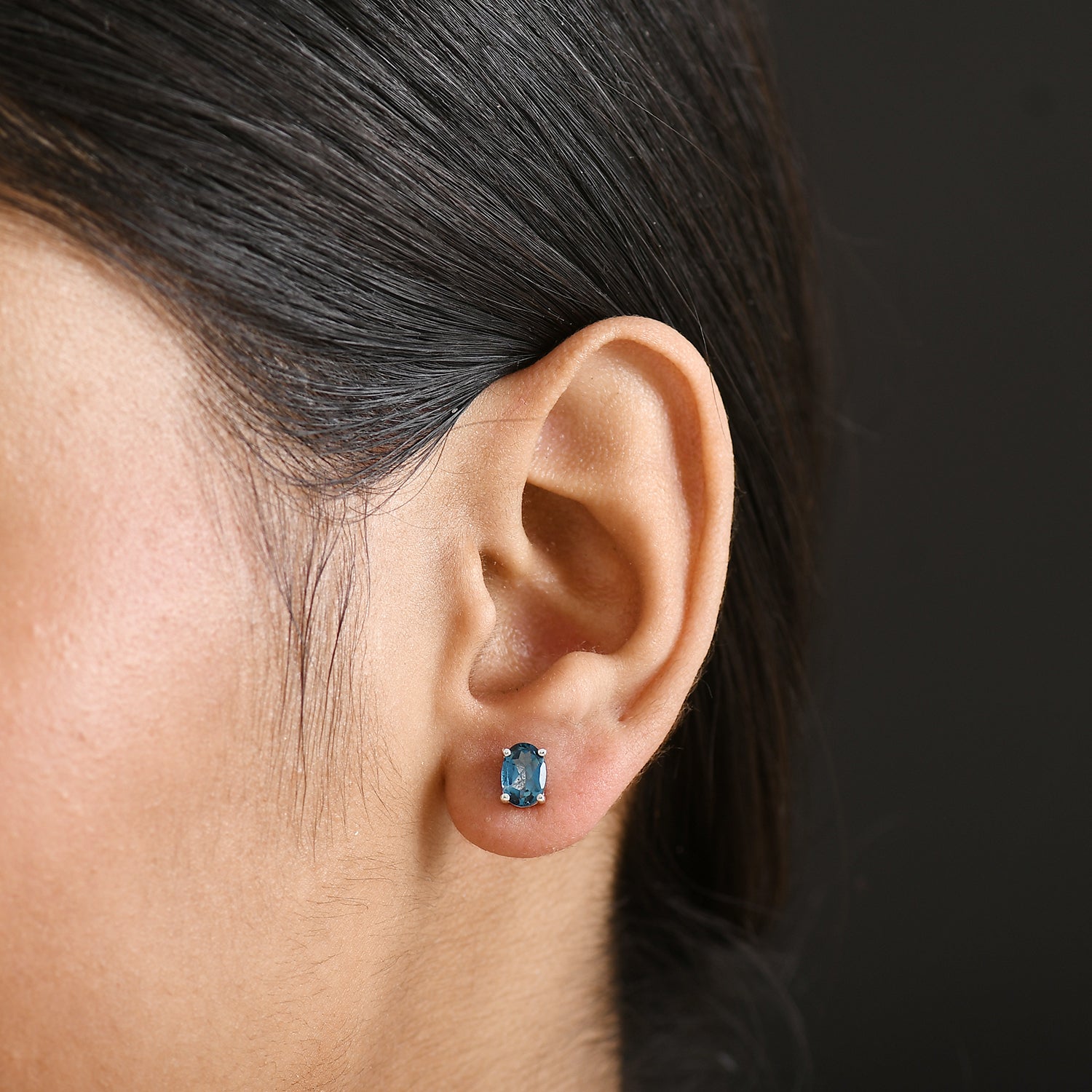 D'Joy London Blau Topas Ohrringe 925 Silber rhodiniert ca. 1,88 ct.