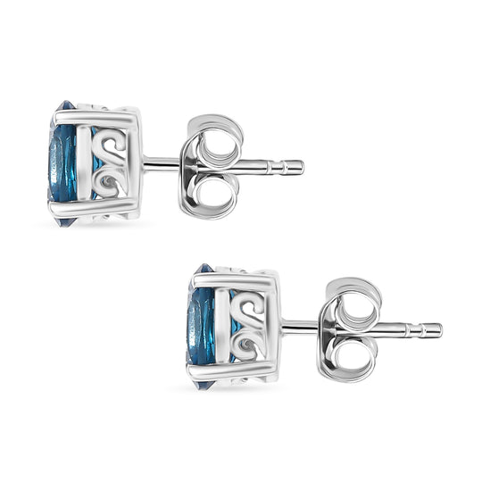 D'Joy London Blau Topas Ohrringe 925 Silber rhodiniert ca. 1,88 ct.