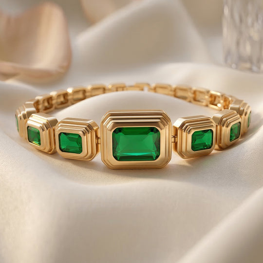 Lila Zirkonia Armband ca. 19 cm Nickelfreies Messing 6.00 ct