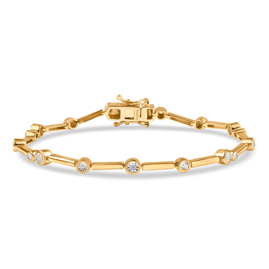 EVER TRUE Weißer Diamant Armband ca. 19 cm Nickelfreies Messing