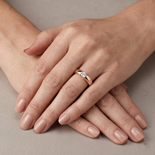 LUXURIANT DIAMOND - Lab Grown Diamant VS-EF Ring 925 Silber rhodiniert (Größe 18.00) ca. 0.15 ct