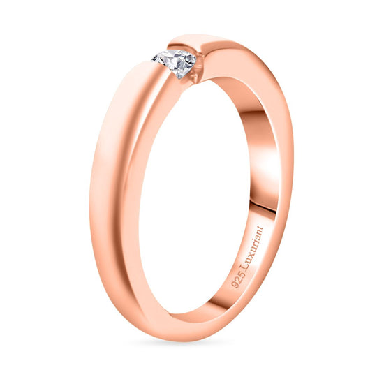 LUXURIANT DIAMOND - Lab Grown Diamant VS-EF Ring 925 Silber rhodiniert (Größe 18.00) ca. 0.15 ct