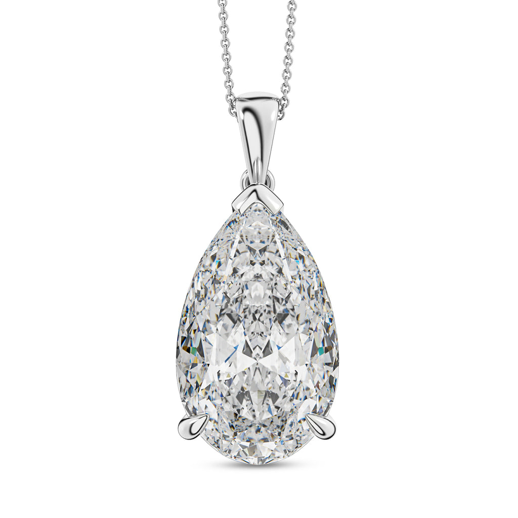 LUXURIANT DIAMOND - Lab Grown Diamant IGI zertifiziert VS/EF, Anhänger 925 Silber rhodiniert ca. 10.00 ct