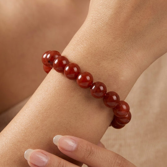 Rote Jade Armband, Flexibles, ca. 300,00 ct.