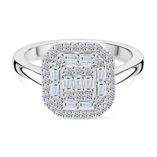 LUXURIANT DIAMOND - Lab Grown Diamant SI-GH Ring 925 Silber rhodiniert (Größe 20.00) ca. 0.50 ct