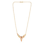 D'Joy AA Rosa Saphir, Mehrfarbig Saphir Halskette ca. 45 cm 925 Silber 750 Gelbgold Vermeil ca. 3,11 ct.