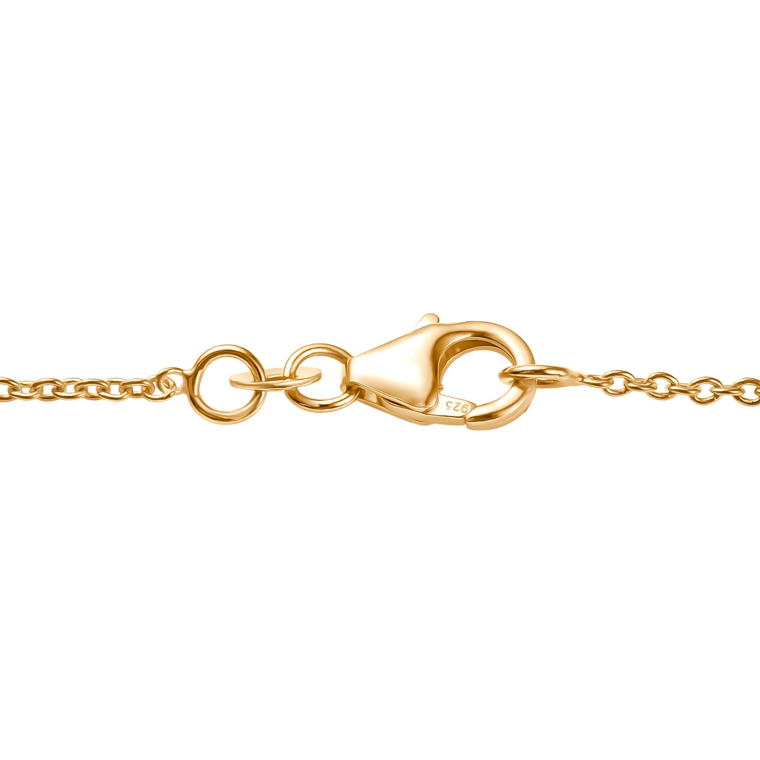 D'Joy AA Rosa Saphir, Mehrfarbig Saphir Halskette ca. 45 cm 925 Silber 750 Gelbgold Vermeil ca. 3,11 ct.