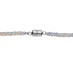 D'Joy Natürlicher, äthiopischer Welo Opal Halskette ca. 45 cm 925 Silber rhodiniert ca. 37.00 ct