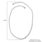 D'Joy Natürlicher, äthiopischer Welo Opal Halskette ca. 45 cm 925 Silber rhodiniert ca. 37.00 ct