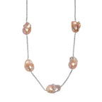 D'Joy AAA Perle Halskette ca. 50 cm 925 Silber rhodiniert