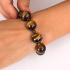 Tigerauge Armband, flexibel, ca. 285.00 ct