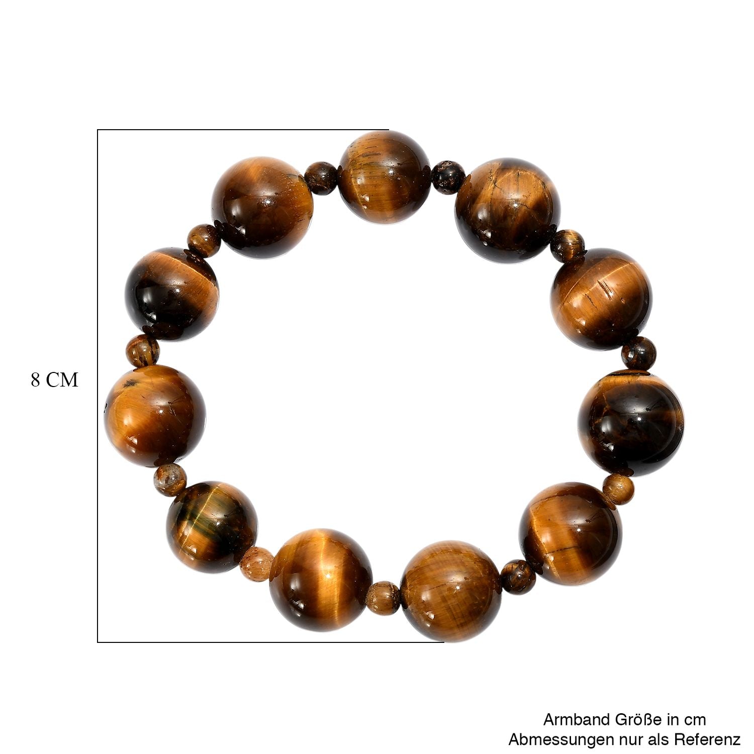 Tigerauge Armband, flexibel, ca. 285.00 ct