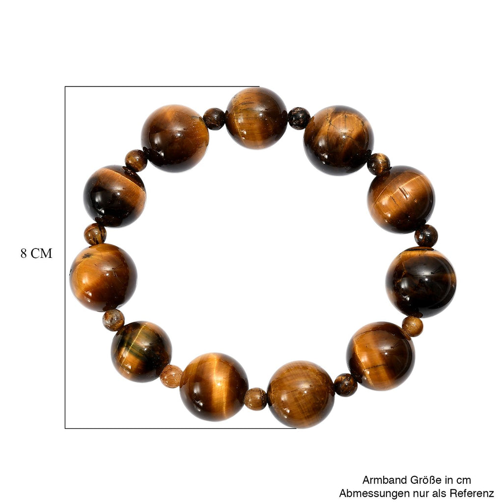 Tigerauge Armband, flexibel, ca. 285.00 ct