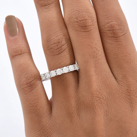 D'Joy Moissanit Ring 925 Silber rhodiniert (Größe 19.00) ca. 3,52 ct