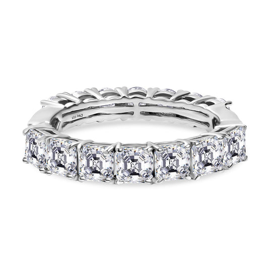 D'Joy Moissanit Ring 925 Silber rhodiniert (Größe 19.00) ca. 3,52 ct