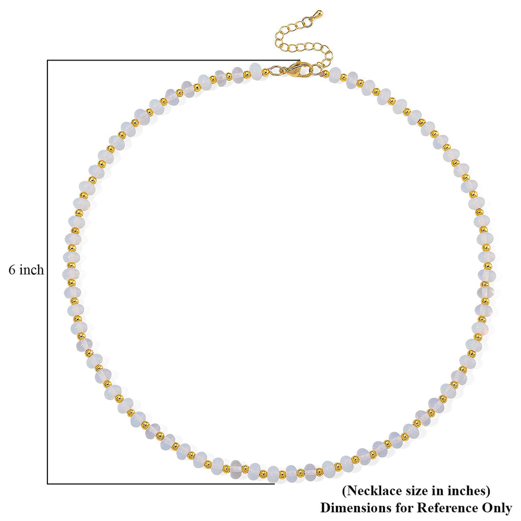 Opalite Halskette Flexibles Reine Legierung gelb vergoldet  ca. 60.00 ct