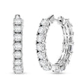 D'Joy Moissanit Ohrringe, 925 Silber rhodiniert - 7 ct.