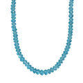D'Joy AA Blauer Apatit Halskette ca. 45 cm 925 Silber rhodiniert ca. 84,70 ct.
