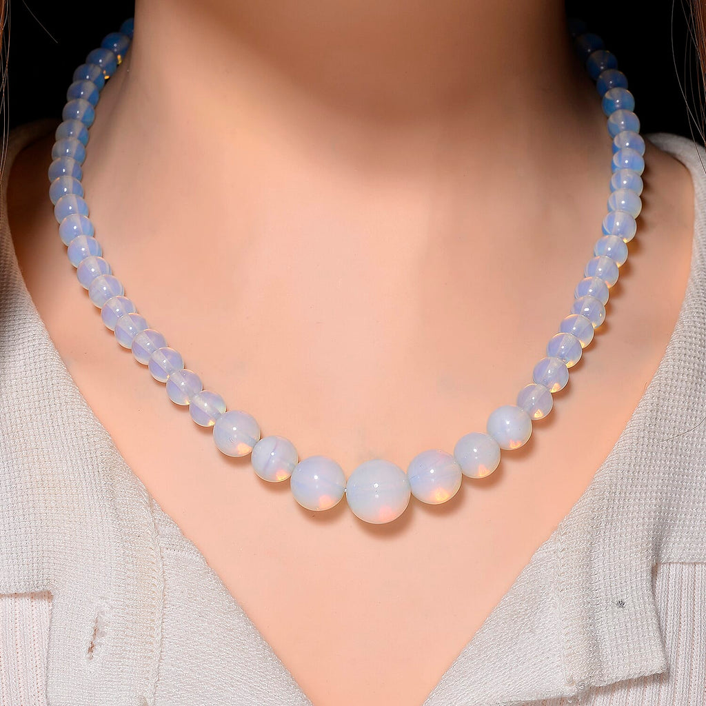 Opalite Halskette Flexibles  316L Edelstahl gelb vergoldet (7-8 Werktage Lieferzeit) ca. 200.00 ct