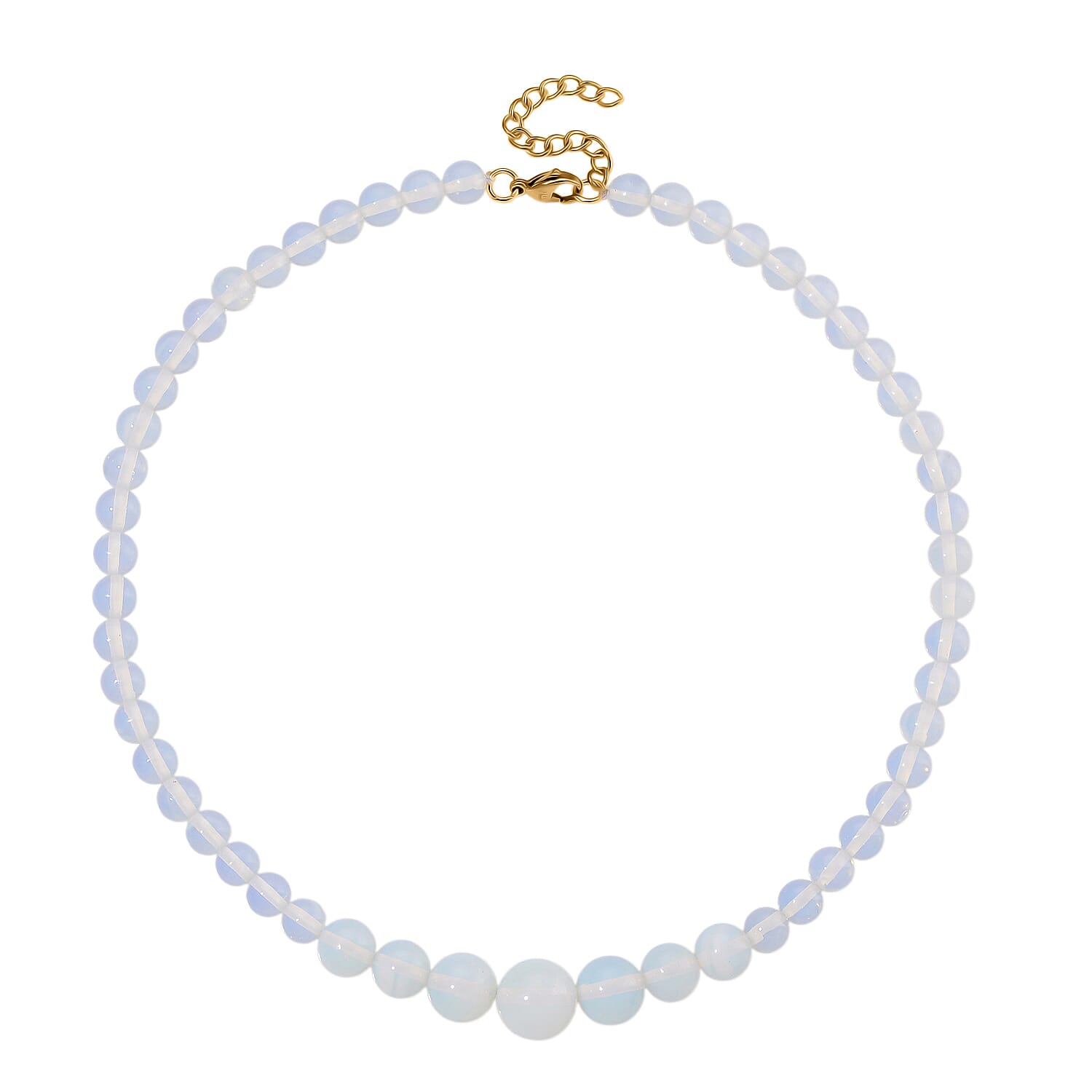 Opalite Halskette Flexibles  316L Edelstahl gelb vergoldet (7-8 Werktage Lieferzeit) ca. 200.00 ct