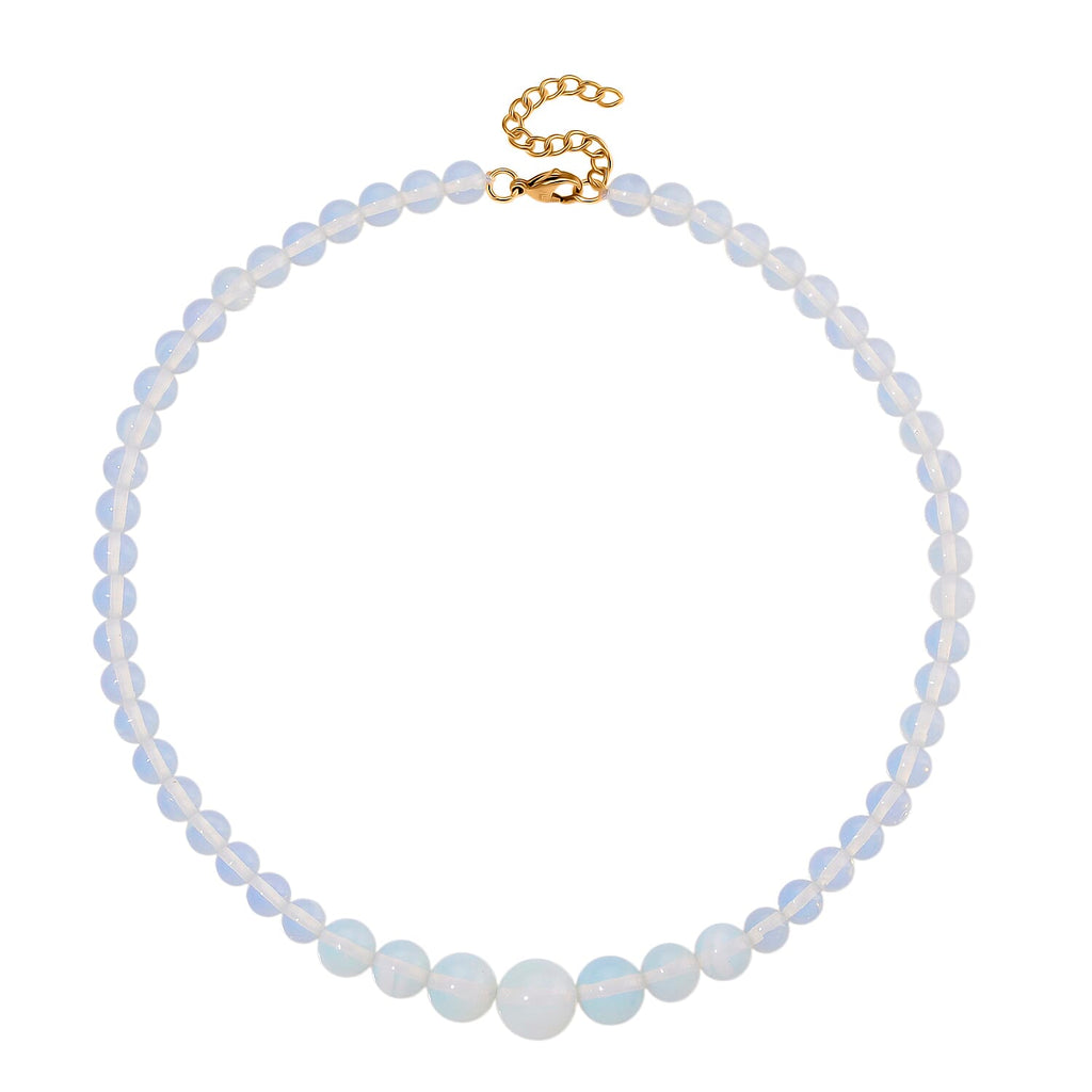 Opalite Halskette Flexibles  316L Edelstahl gelb vergoldet (7-8 Werktage Lieferzeit) ca. 200.00 ct