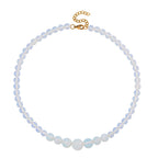 Opalite Halskette Flexibles  316L Edelstahl gelb vergoldet (7-8 Werktage Lieferzeit) ca. 200.00 ct