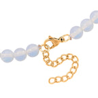 Opalite Halskette Flexibles  316L Edelstahl gelb vergoldet (7-8 Werktage Lieferzeit) ca. 200.00 ct