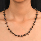 Rauchquarz, Schwarzer Spinell Kette 91 cm ca. 280.00 ct