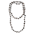 Rauchquarz, Schwarzer Spinell Kette 91 cm ca. 280.00 ct