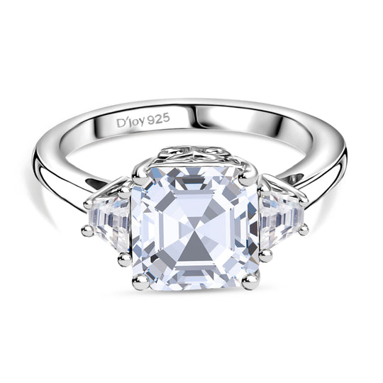 D'Joy Moissanit Ring 925 Silber rhodiniert (Größe 20.00) ca. 2.94 ct