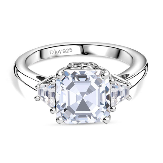 D'Joy Moissanit Ring 925 Silber rhodiniert (Größe 20.00) ca. 2.94 ct