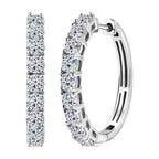 D'Joy Moissanit Ohrringe 925 Silber rhodiniert ca. 1.85 ct