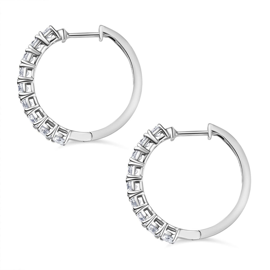 D'Joy Moissanit Ohrringe 925 Silber rhodiniert ca. 1.85 ct