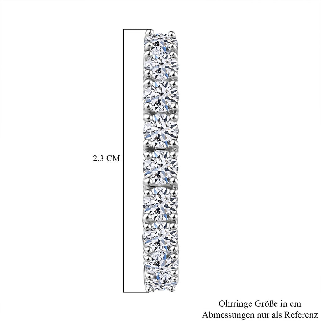 D'Joy Moissanit Ohrringe 925 Silber rhodiniert ca. 1.85 ct