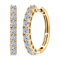 D'Joy Moissanit Ohrringe, 925 Silber 750 Gelbgold Vermeil - 1,85 ct.