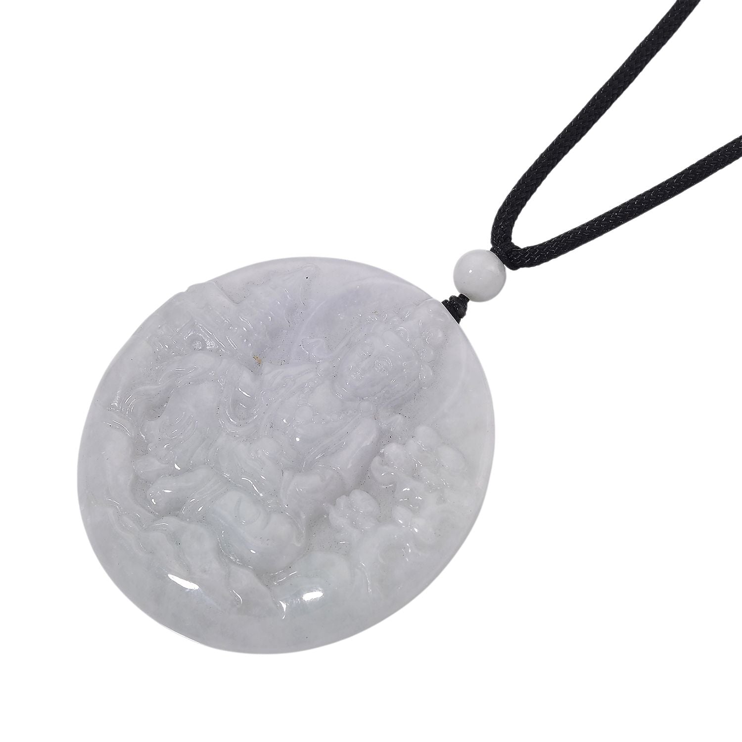 EXTREM SELTEN Natürliche Weiße Jade Anhänger mit Kette 50 cm ca. 170.00 ct